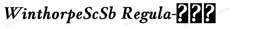 WinthorpeScSb Regula字体转换